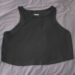 Wild Fable Black Ribbed Crop Top